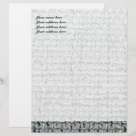 Gray Burlap Briefkopf (Vorne/Hinten)