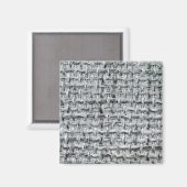 Gray Burlap Magnet (Vorderseite/Rückseite)