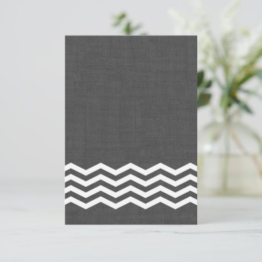 Gray Burlap UAWG RSVP Karte (Stehend Vorderseite)