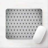 Gray Burlap Whimsical Hearts Rustikales Bauernhaus Mousepad (Mit Mouse)