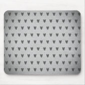 Gray Burlap Whimsical Hearts Rustikales Bauernhaus Mousepad (Vorne)