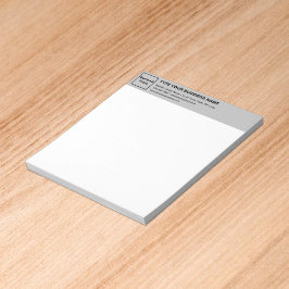 Gray Business Brand on Heading Small Notepad Notizblock