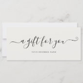 Gray Business Gift Certificate Elegant Simple (Vorderseite)