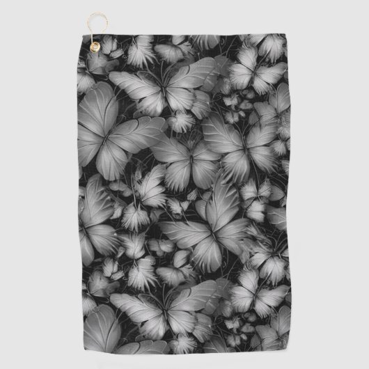 Gray Butterfells Print Golfhandtuch (Vorderseite)