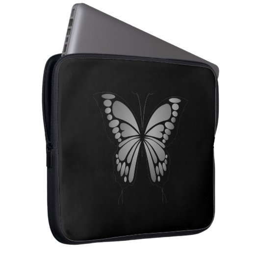 Gray Butterfly Laptopschutzhülle (Vorne Rechts)