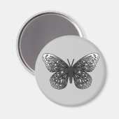 Gray Butterfly Magnet (Vorderseite/Rückseite)