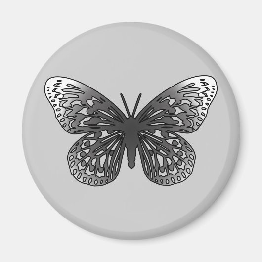 Gray Butterfly Magnet (Vorne)