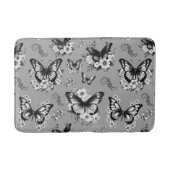 Gray Butterfly Pattern Badematte (Vorderseite)