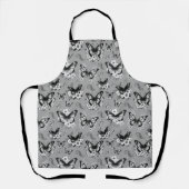 Gray Butterfly Pattern Schürze (Vorderseite)