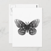 Gray Butterfly Postkarte (Vorne/Hinten)