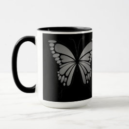 Gray Butterfly Tasse