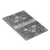 GRAY CABLE STRICK 6.5x8.75 Notebook + Text Notizblock (Rechte Seite)