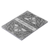 GRAY CABLE STRICK 6.5x8.75 Notebook + Text Notizblock (Linke Seite)