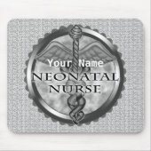 Gray caduceus Neonatal Nurse Mousepad (Vorne)