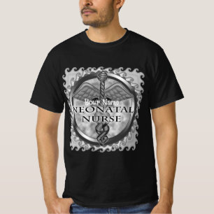 Gray caduceus Neonatal Nurse T-Shirt