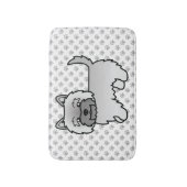 Gray Cairn Terrier Niedlich Cartoon Dog Badematte (Vorderseite Vertikal)