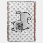 Gray Cairn Terrier Niedlich Cartoon Dog Decke (Vorderseite Vertikal)
