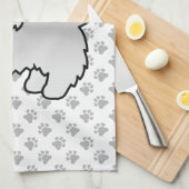 Gray Cairn Terrier Niedlich Cartoon Dog Geschirrtuch (Viertel Falte)