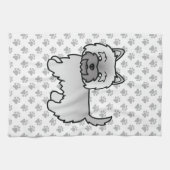 Gray Cairn Terrier Niedlich Cartoon Dog Geschirrtuch (Horizontal)