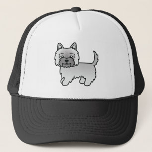Gray Cairn Terrier Niedlich Cartoon Dog Illustrati Truckerkappe