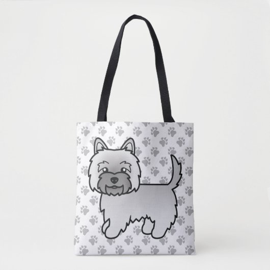 Gray Cairn Terrier Niedlich Cartoon Dog Tasche (Vorderseite)
