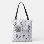Gray Cairn Terrier Niedlich Cartoon Dog Tasche (Rückseite)