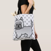 Gray Cairn Terrier Niedlich Cartoon Dog Tasche (Von Nahem)