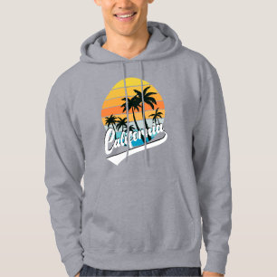 Gray California Retro Sunset Hoodie