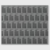 Gray Calulator Birthday Geschenkpapier (Flach)