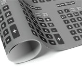 Gray Calulator Birthday Geschenkpapier (Rolleneckpunkt)