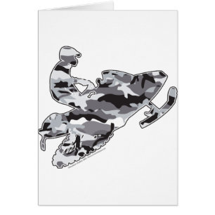 Gray Camoflage Snowmobiler