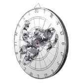 Gray Camoflage Snowmobiler Dartscheibe (Vorderseite rechts)