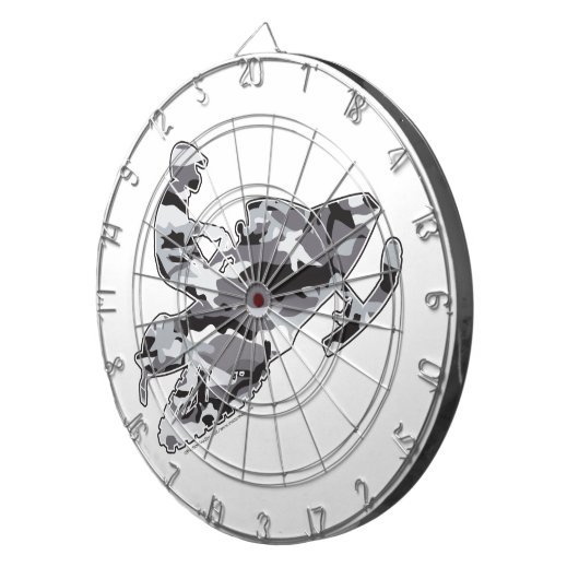 Gray Camoflage Snowmobiler Dartscheibe (Vorderseite rechts)