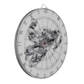 Gray Camoflage Snowmobiler Dartscheibe (Vorderseite Links)