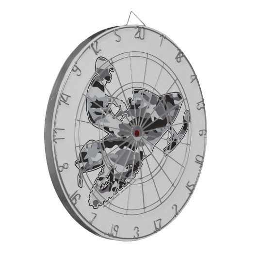 Gray Camoflage Snowmobiler Dartscheibe (Vorderseite Links)