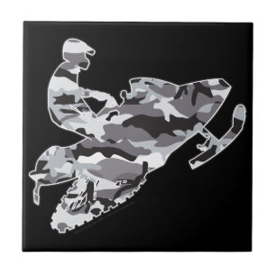 Gray Camoflage Snowmobiler Fliese