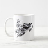 Gray Camoflage Snowmobiler Kaffeetasse (Links)