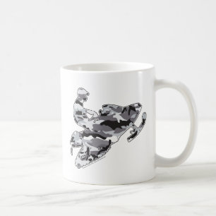 Gray Camoflage Snowmobiler Kaffeetasse
