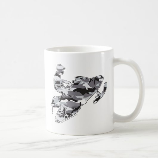 Gray Camoflage Snowmobiler Kaffeetasse (Rechts)