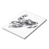 Gray Camoflage Snowmobiler Notizblock (Rotiert)