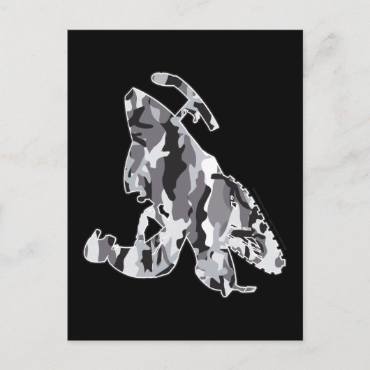 Gray Camoflage Snowmobiler Postkarte (Vorderseite)