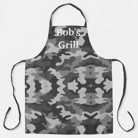 Gray Camouflage Business Schürze (Vorderseite)