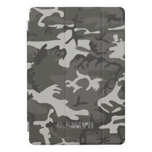 Gray Camouflage. Camouflage iPad Pro Cover
