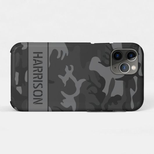 Gray Camouflage Case-Mate iPhone Hülle (Rückseite (Horizontal))