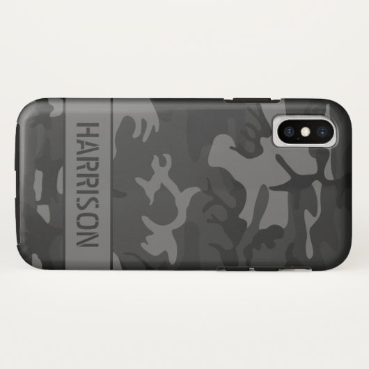 Gray Camouflage Case-Mate iPhone Hülle (Rückseite (Horizontal))