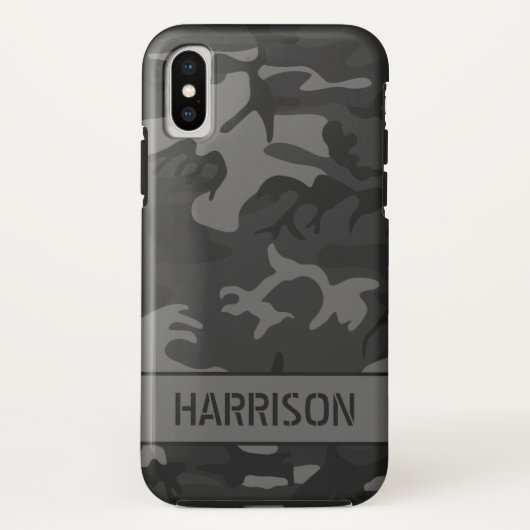 Gray Camouflage Case-Mate iPhone Hülle (Rückseite)
