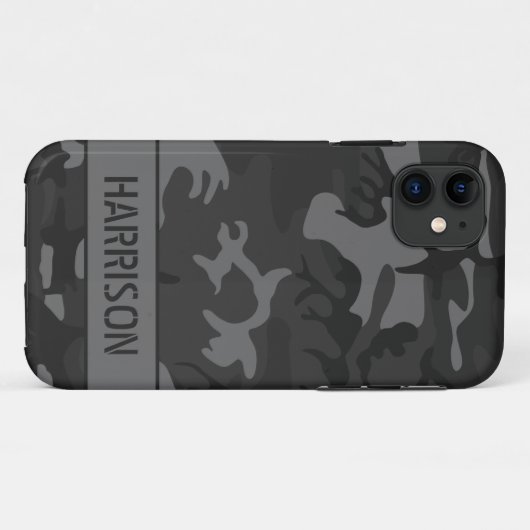 Gray Camouflage Case-Mate iPhone Hülle (Rückseite (Horizontal))