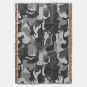 Gray Camouflage Cats Pattern Gray Kitty Cats Camou Decke (Vorderseite Vertikal)
