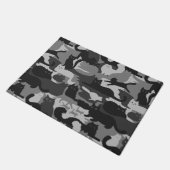 Gray Camouflage Cats Pattern Gray Kitty Cats Camou Fußmatte (Schrägansicht)