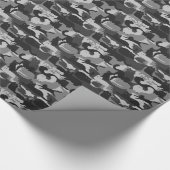 Gray Camouflage Cats Pattern Gray Kitty Cats Camou Geschenkpapier (Ecke)